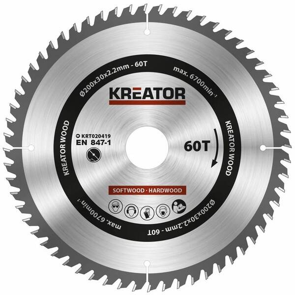 Kotouč pilový Kreator KRT020419 200mm 60T 

