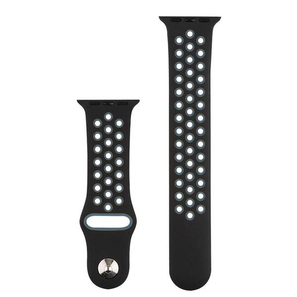 Řemínek RhinoTech na Apple Watch 42/44/45/49 mm černý/šedý

