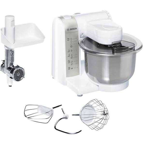 Kuchyňský robot Bosch MUM48W11 stříbrný/bílý

