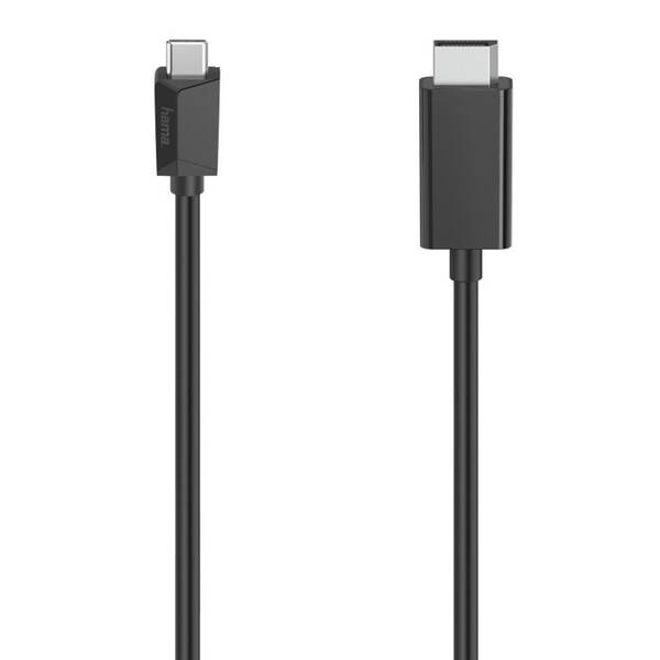 Kabel Hama USB-C/DisplayPort, UHD/4K, 1,5 černý

