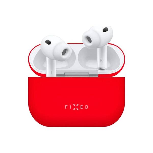 Příslušenství FIXED Ultratenké silikonové pouzdro Silky pro Apple AirPods Pro 3 červené

