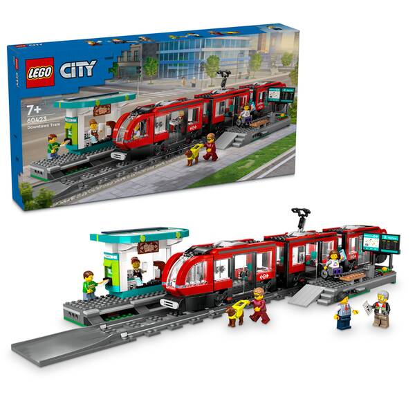 Stavebnice LEGO® City 60423 Tramvaj a zastávka v centru města 

