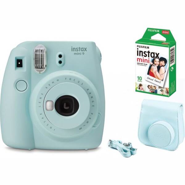 Instantní fotoaparát Fujifilm Instax mini 9 + pouzdro BIG BOX modrý

