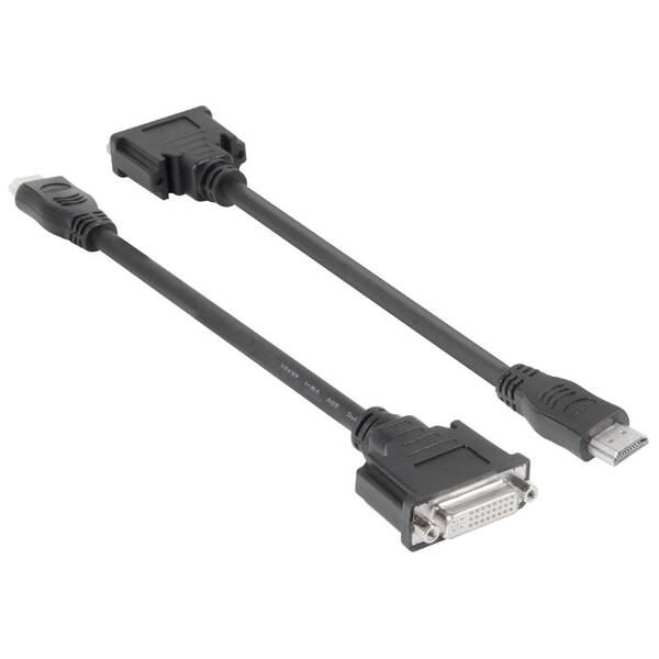 Redukce Club3D HDMI/DVI-D Single Link (M/F), 22cm černá


