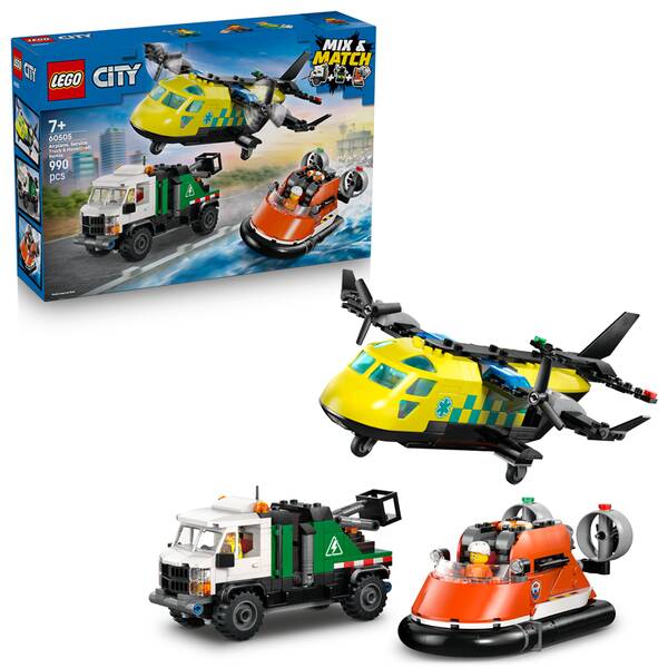 Stavebnice LEGO® City 60505 Remix: Letadlo, servisní vůz a vznášedlo 


