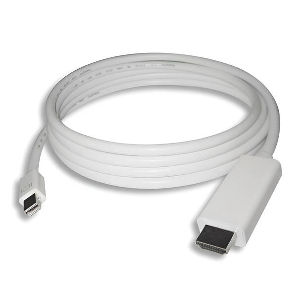 Kabel PremiumCord Mini DisplayPort 1.2 / HDMI 2.0, 1m bílý

