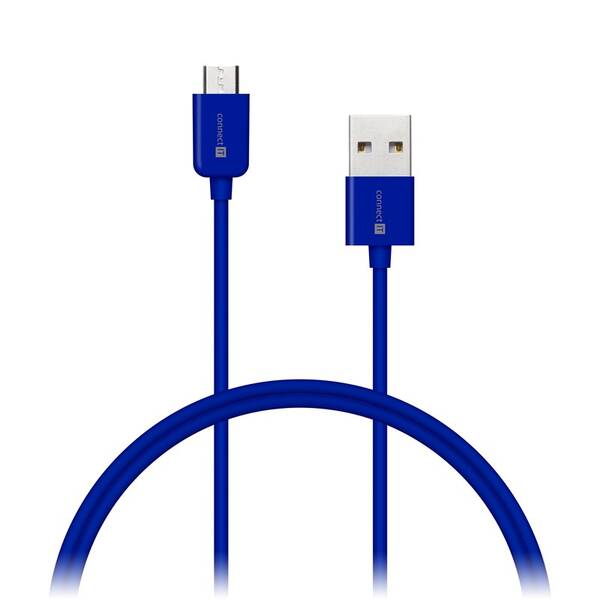Kabel Connect IT Wirez USB/micro USB, 1m modrý

