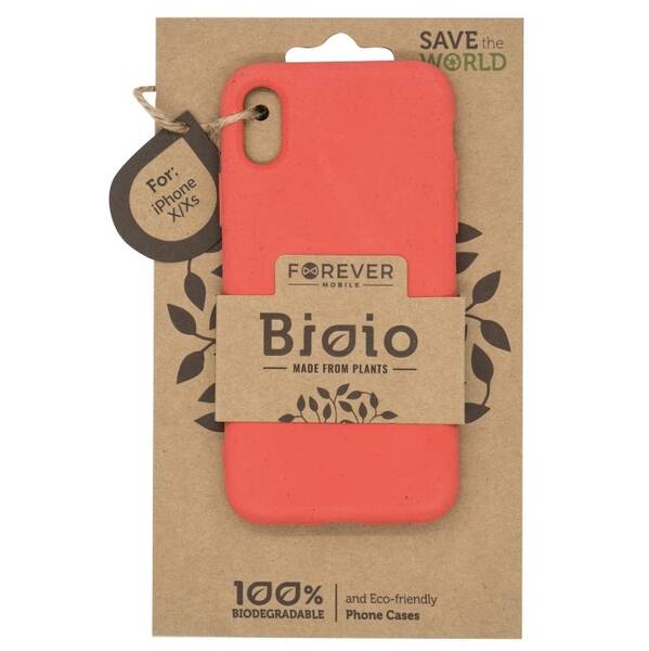 Kryt na mobil Forever Bioio na Apple iPhone X/Xs červený

