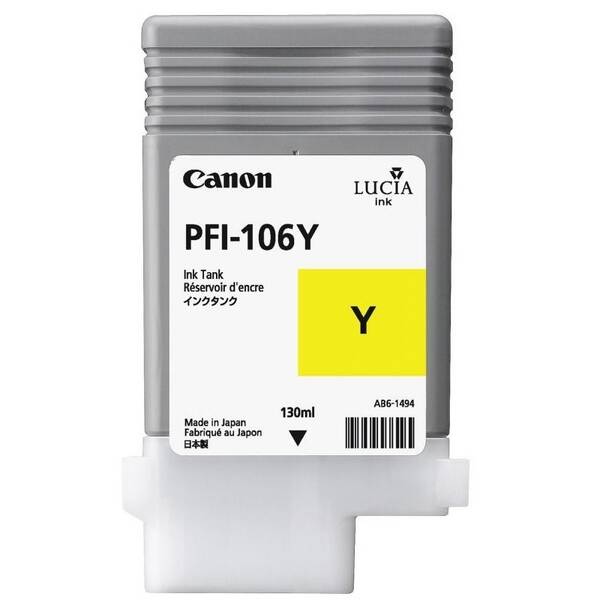 Inkoustová náplň Canon PFI106Y, 130ml žlutá

