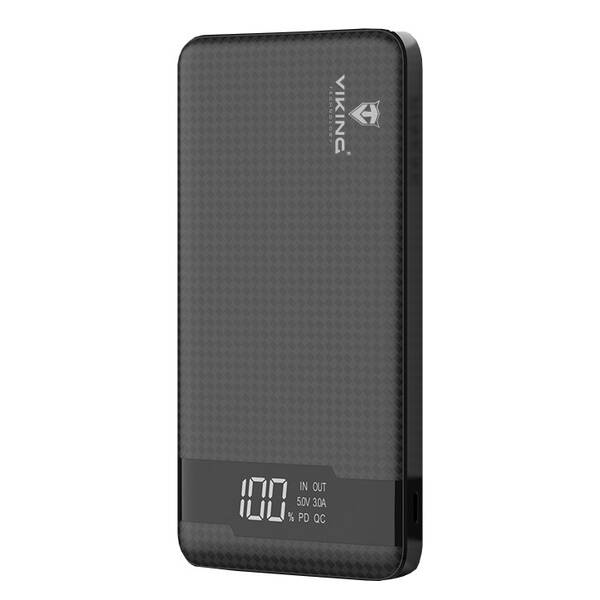 Powerbanka Viking 20000 mAh, QC 3.0, USB-C, Lightning černá

