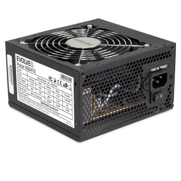 Zdroj Evolveo Pulse 500ATX 500W černý

