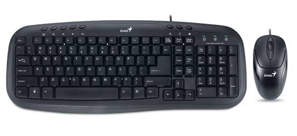Klávesnice s myší Genius KM-210, CZ/SK černá

