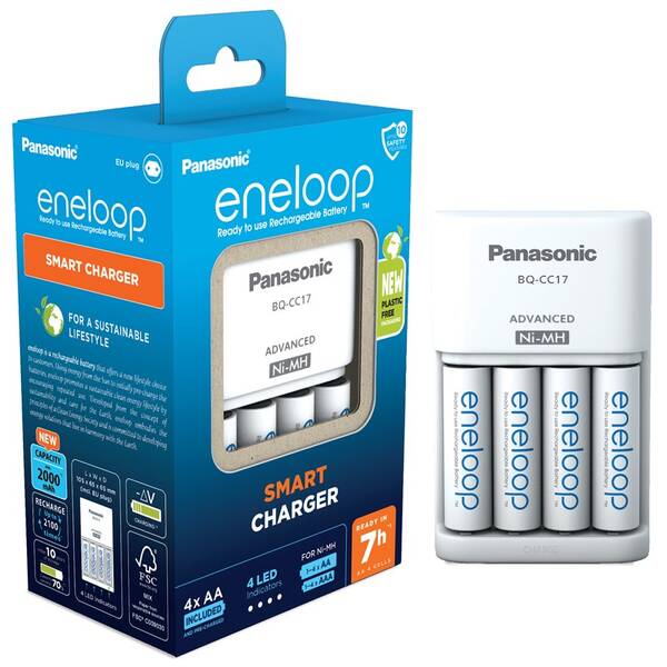 Nabíječka Panasonic Eneloop K-KJ17MCC40E + AA, 2000 mAh, 4 ks 

