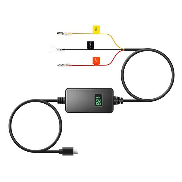 Napájecí kabel 70mai Hardware Kit USBC UP06 pro palubní kamery černý


