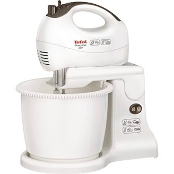 Ruční šlehač s mísou Tefal HT412138 bílý

