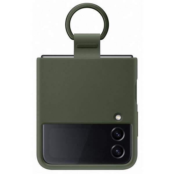 Kryt na mobil Samsung Galaxy Z Flip4 Silicone Cover with ring zelený

