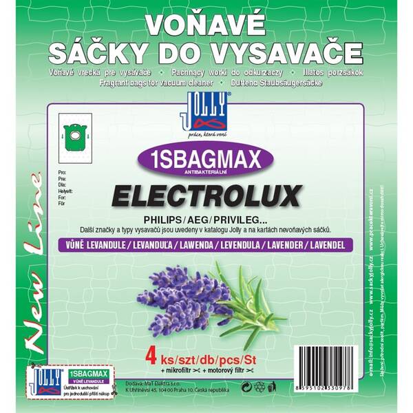 Sáčky do vysavače Jolly MAX 1S BAG lavender perfume (4 ks) 

