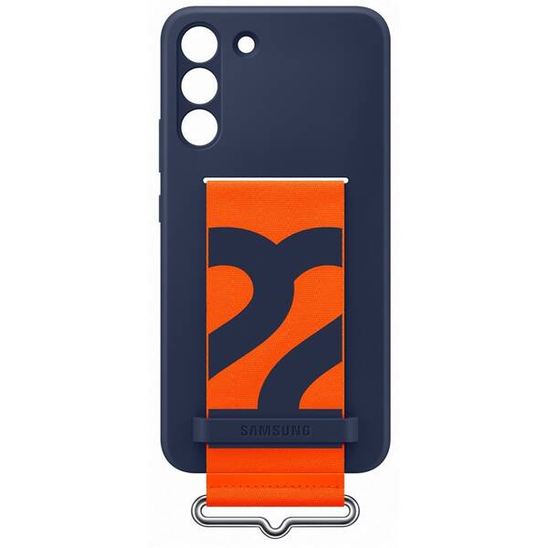Kryt na mobil Samsung Silicone Cover s poutkem na Galaxy S22+ modrý

