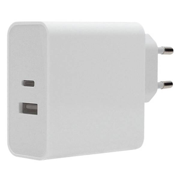 Nabíječka do sítě WG USB QC3.0 18W, USB-C PD 45W + USB-C kabel bílá

