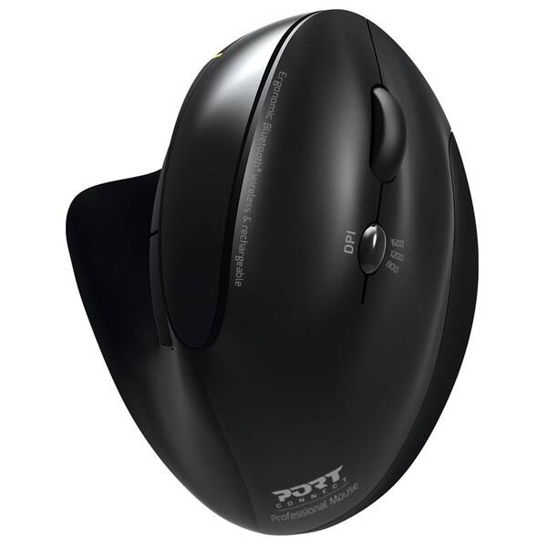 Myš PORT CONNECT Ergonomic Rechargeable černá

