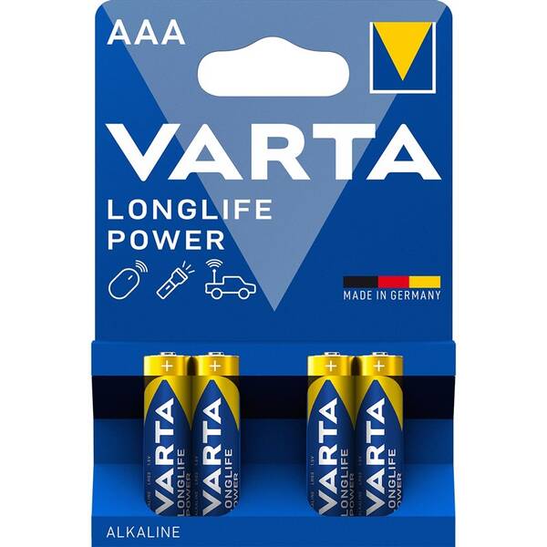 Baterie alkalická Varta AAA, LR03, blistr 4ks 


