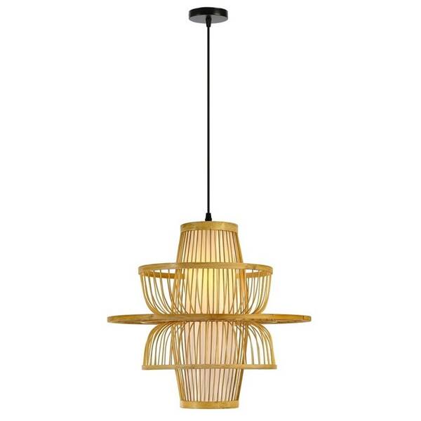 Závěsné svítidlo IMMAX BOHO PINCHOS, D45cm, E27, bambusové dřevo černé/hnědé

