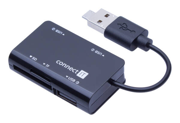 USB Hub Connect IT USB 2.0 / 3x USB 2.0 černý

