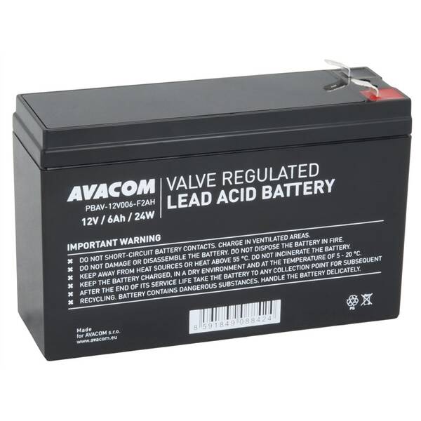 Olověný akumulátor Avacom 12V 6Ah F2 HighRate 

