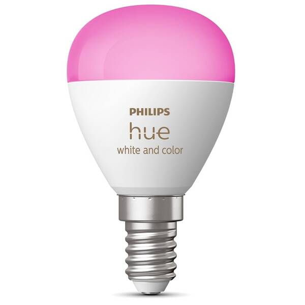 Chytrá žárovka Philips Bluetooth, 5,1W, E14, White and Color Ambiance 

