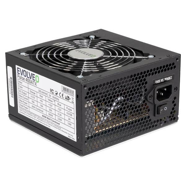 Zdroj Evolveo Pulse 400ATX 400W černý

