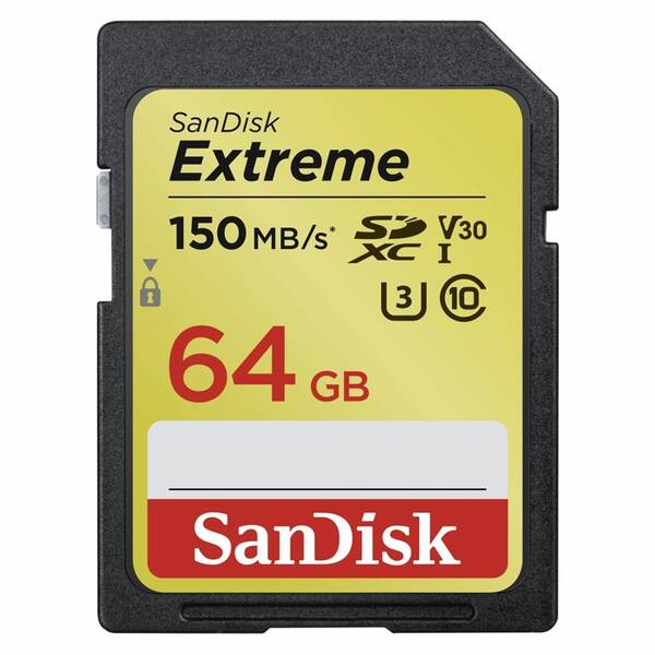 Paměťová karta SANDISK 64GB UHS-I U3 (150R/60W) 

