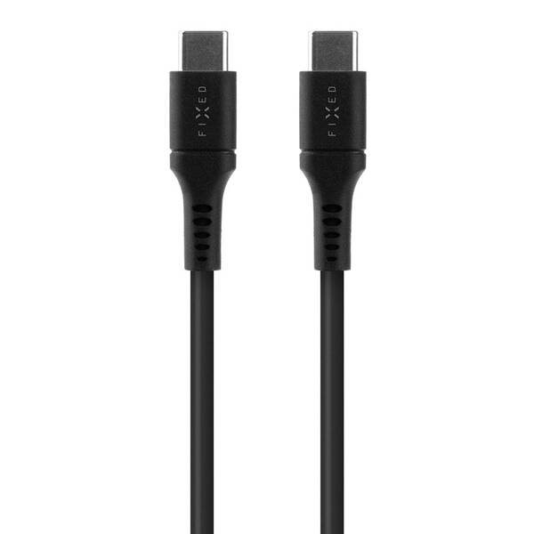 Kabel FIXED Liquid silicone USB-C/USB-C s podporou PD, 60W, 0,5m černý

