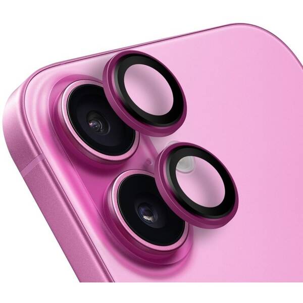 Ochranné sklo čočky fotoaparátu Obal:Me Lens Protector na Apple iPhone 16/16 Plus růžové

