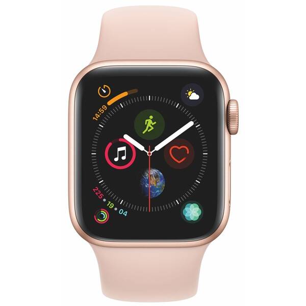Chytré hodinky Apple Watch Series 4 GPS 40mm pouzdro ze zlatého hliníku - pískově růžový sportovní řemínek CZ verze 

