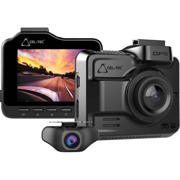 Autokamera CEL-TEC K4 Dual GPS šedá

