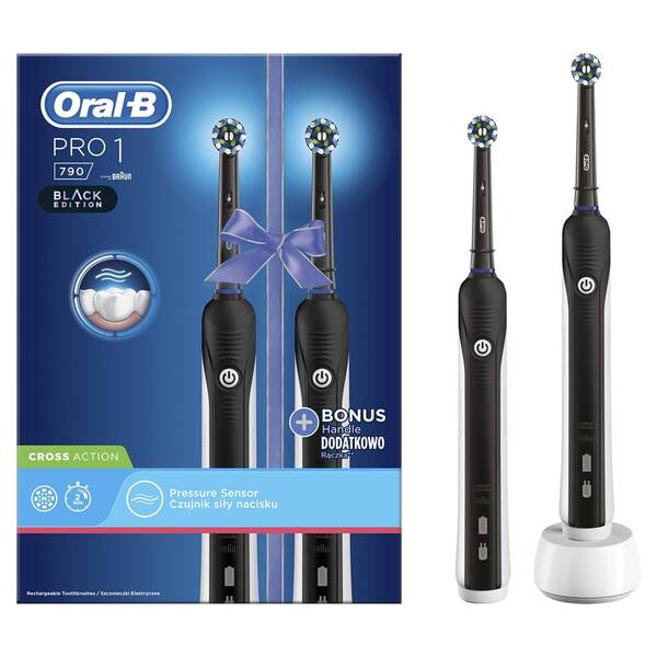 Set zubních kartáčků Oral-B Pro790 CrossAction černý/bílý

