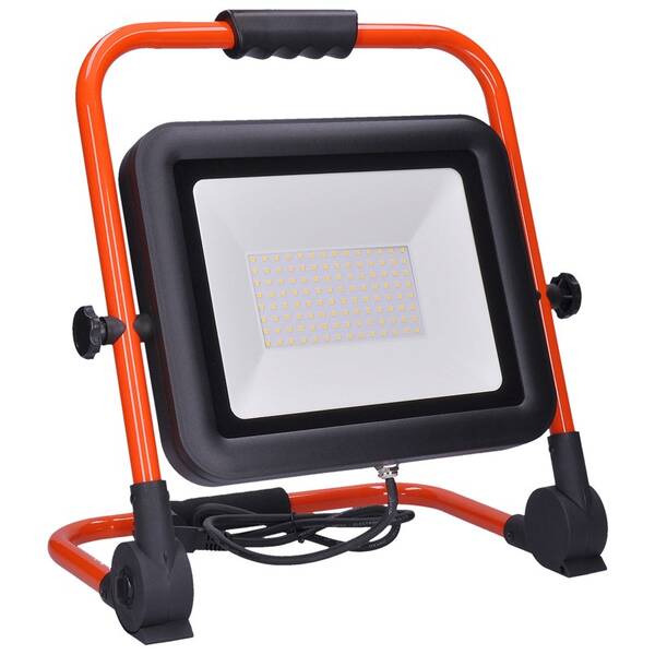 Reflektor Solight PRO se sklopným stojanem, 100W, 9200lm, 5000K, IP65 černý/oranžový

