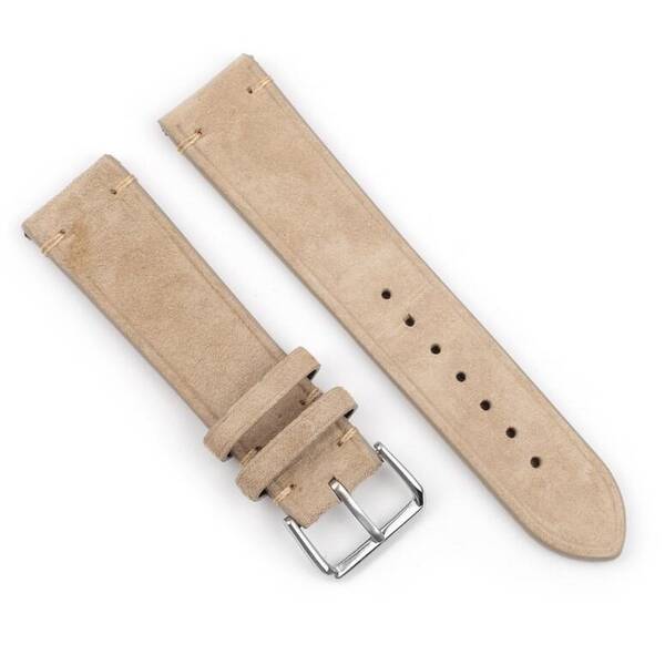 Řemínek RhinoTech univerzální Genuine Suede Leather Quick Release 20mm béžový

