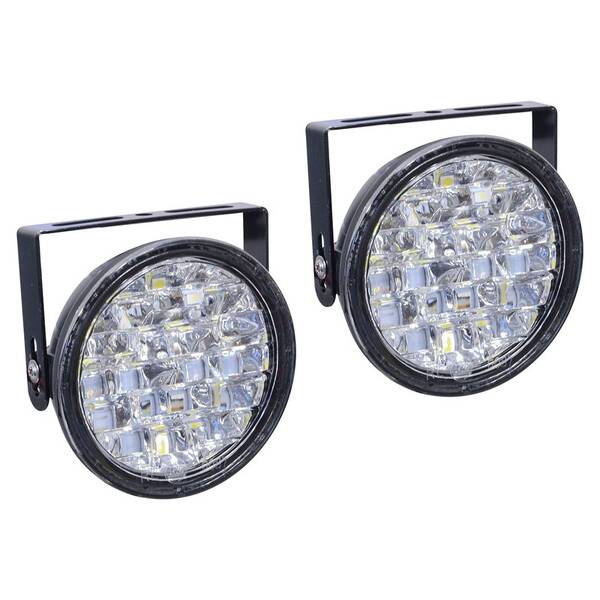 Světla denního svícení Compass kulatá RL hom. 18 LED on/off 12/24V DRL 

