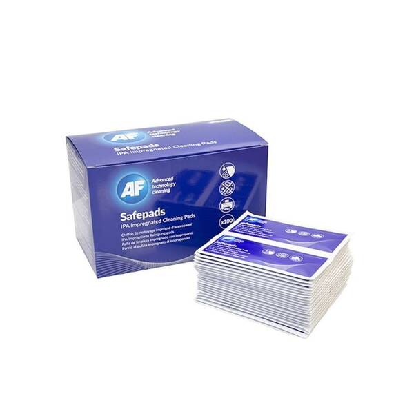 Ubrousky čistící AF Safepads - impregnované isopropylalkoholem (100 ks) bílé/modré

