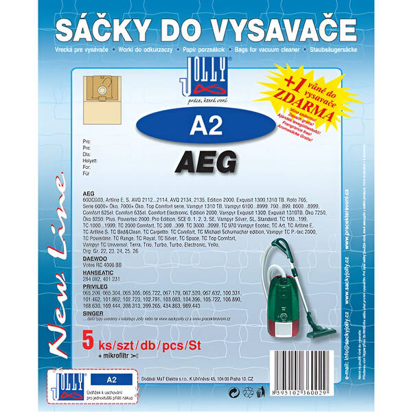 Sáčky do vysavače Jolly A 2 (5 ks) 

