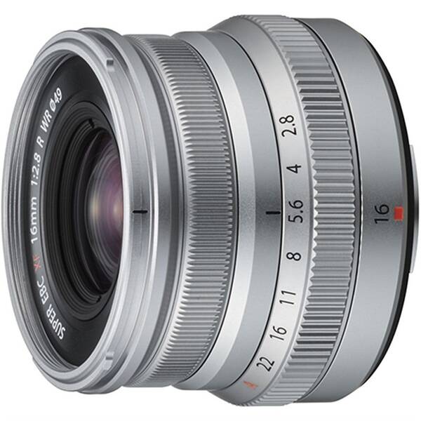 Objektiv Fujifilm XF16 mm f/2.8 R WR stříbrný

