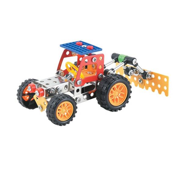 Stavebnice MaDe Malý mechanik 08337 traktor s příslušenstvím 4 v 1 

