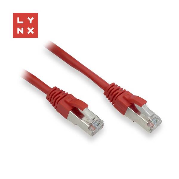 Kabel Lynx FTP patch Cat5e PVC, CCA, 10m červený

