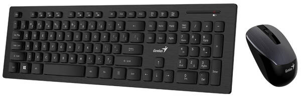 Klávesnice s myší Genius Slimstar 8008, CZ+SK černá

