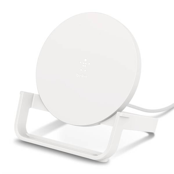 Bezdrátová nabíječka Belkin 10W Qi, stojánek bílá

