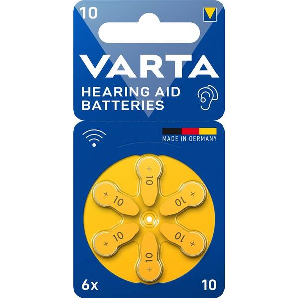 Baterie do naslouchadel Varta Hearing Aid Battery 10, blistr 6ks 


