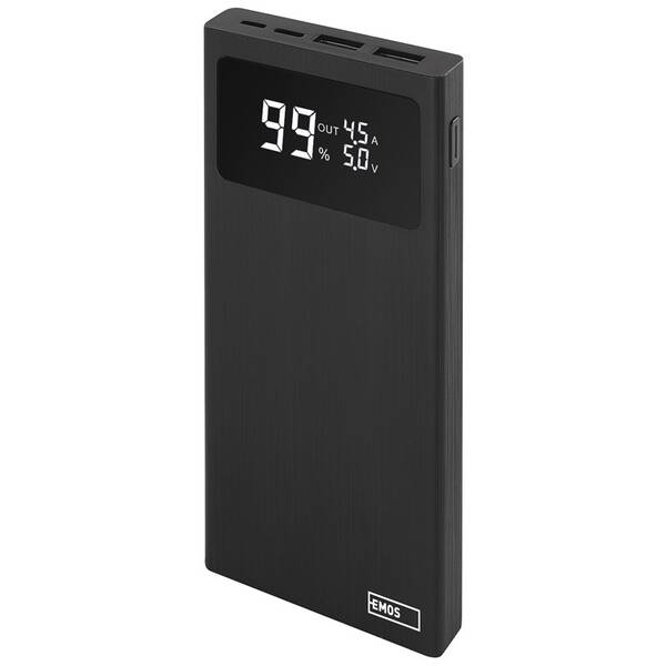 Powerbanka EMOS BetaQ 10, 10 000 mAh, 22,5 W černá

