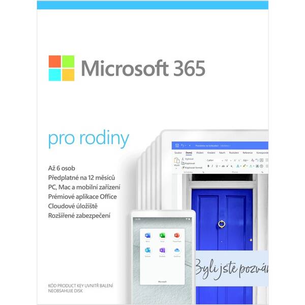 Software Microsoft 365 pro rodiny CZ 

