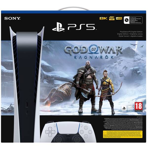 Herní konzole Sony PlayStation 5 Digital + God of War: Ragnarok 

